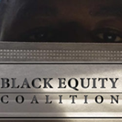 Black Equity Coalition with Mask and Logo