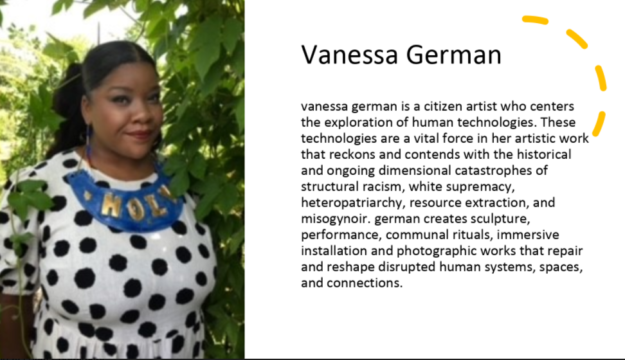 photo and bio of citizen artist vanessa german