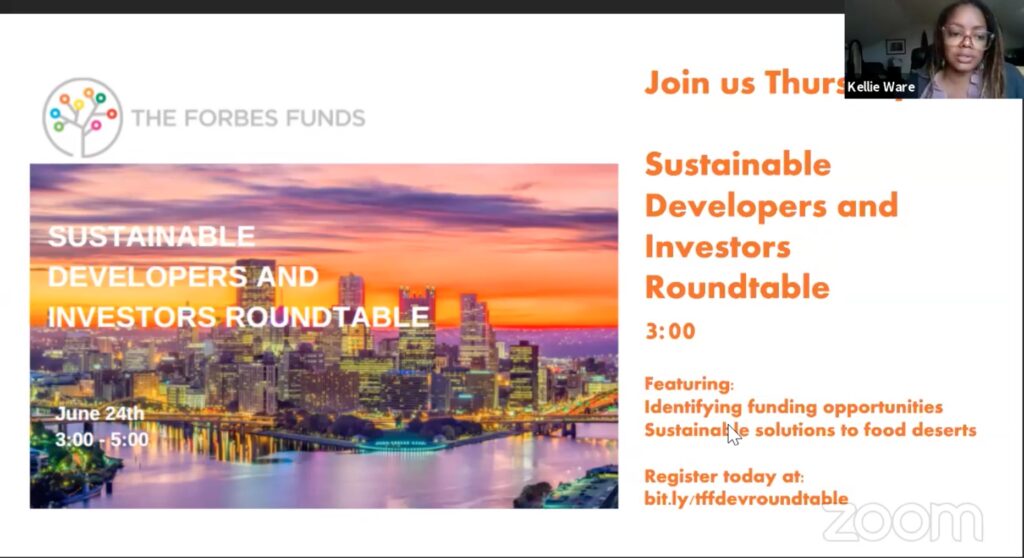 Slide for sustainable developers and investors roundtable that takes place on June 24th 3:00-5:00pm. 
