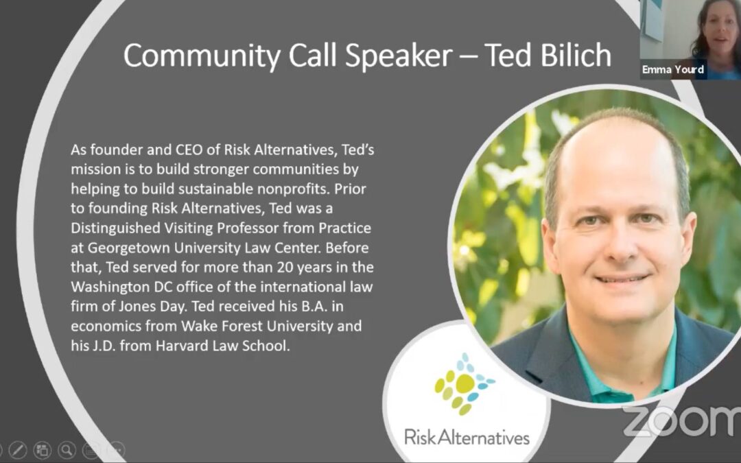 Risk Analysis for nonprofits: A Talk with Ted Bilich