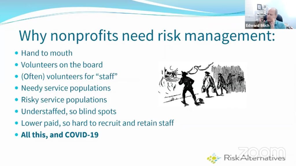 why nonprofits need risk management slide.