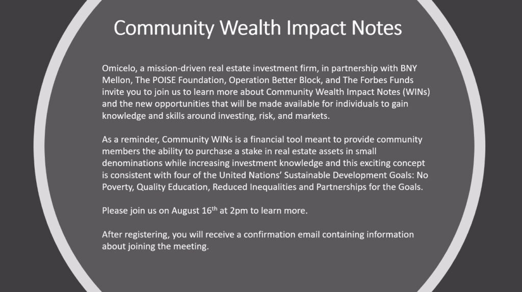 Community Wealth impact and building slide